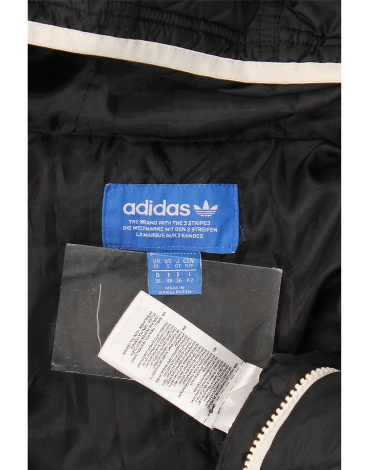 Giacca imbottita con cappuccio da donna Adidas UK 10 Small poliestere nero