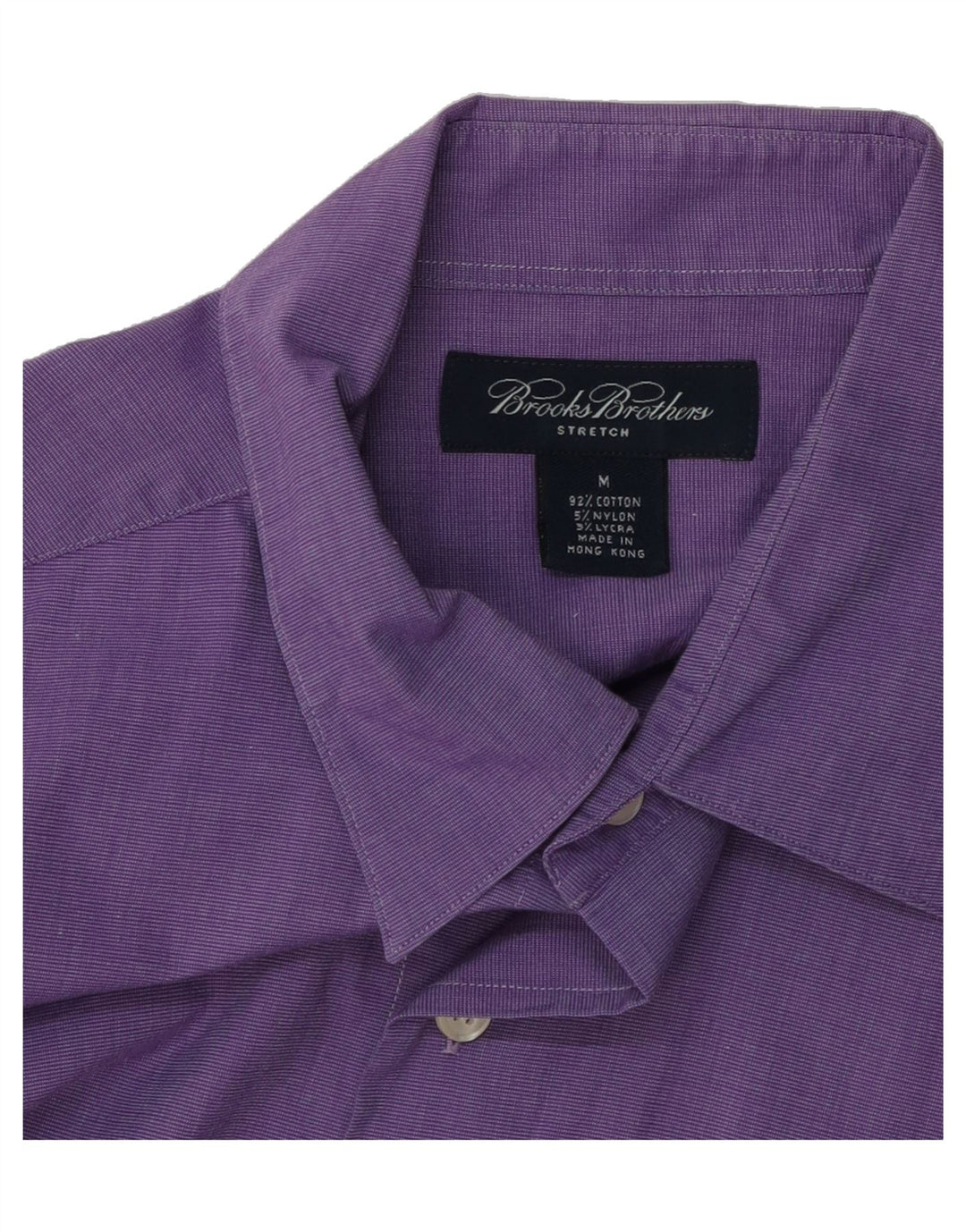 BROOKS BROTHERS Mens Stretch Shirt Medium Purple Cotton Vintage Brooks Brothers and Second-Hand Brooks Brothers from Messina Hembry 