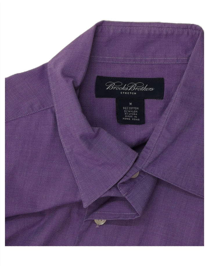 BROOKS BROTHERS Mens Stretch Shirt Medium Purple Cotton Vintage Brooks Brothers and Second-Hand Brooks Brothers from Messina Hembry 