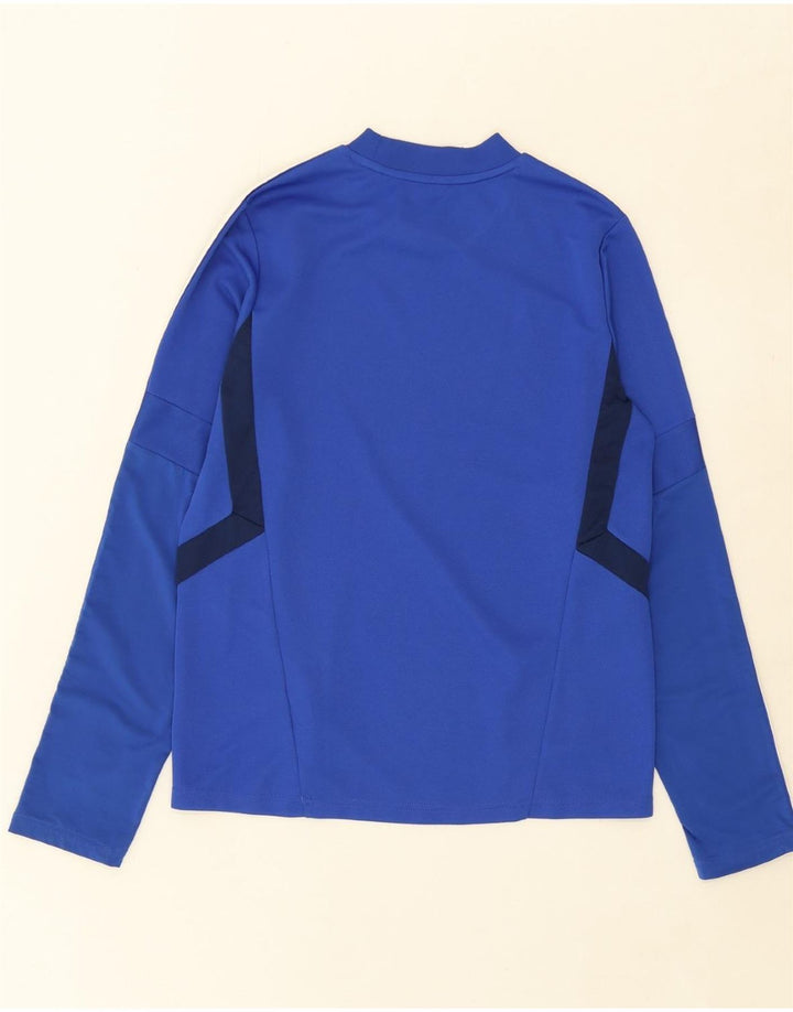 ADIDAS Boys Climacool Top Long Sleeve 13-14 Years Blue Polyester Vintage Adidas and Second-Hand Adidas from Messina Hembry 