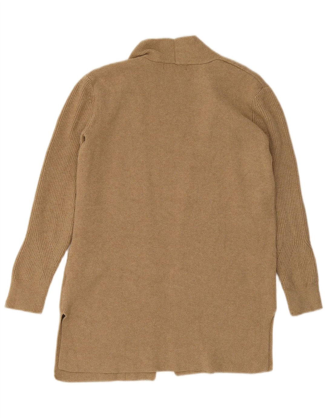 Marks & Spencer Womens Open Cardigan Sweater UK 8 Small  Beige Viscose