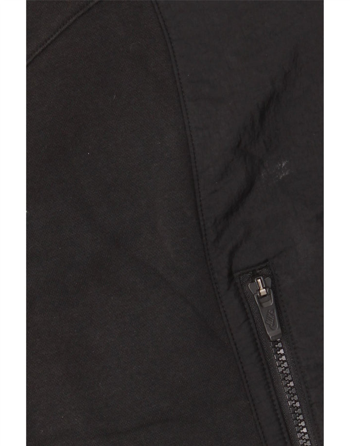 Nike Mens Zip Hoodie Sweater Small Black Cotton