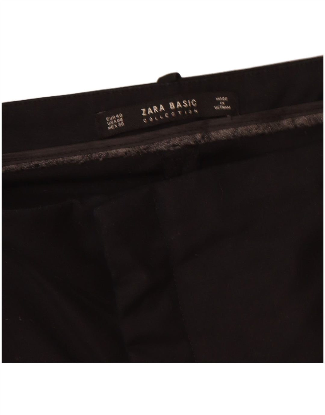 Zara Womens Slim Chino Trousers EU 40 Medium W32 L28 Black