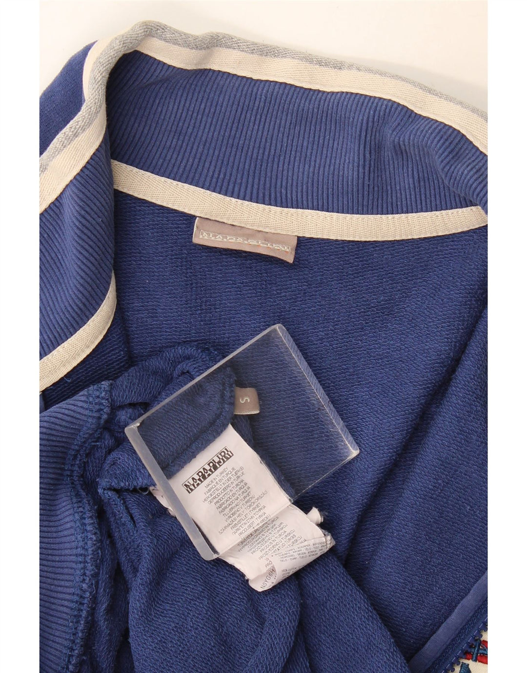 Napapijri Mens Graphic Tracksuit Top Jacket Small Blue Cotton