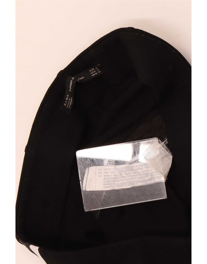 Zara Womens Trafaluc Stirrup Leggings UK 12 Medium  Black Viscose