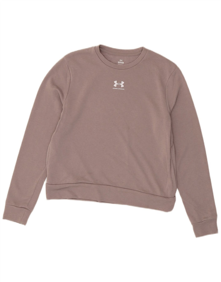 Under Armour Womens Graphic Oversized Sweatshirt Jumper UK 10 Small Purple