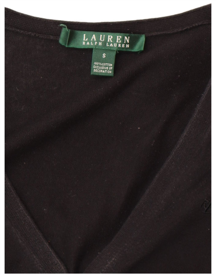 Ralph Lauren Womens Cardigan Sweater UK 10 Small Black