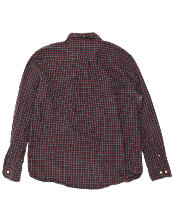 Tommy Hilfiger Chemise coupe classique pour homme en coton à carreaux bleu marine