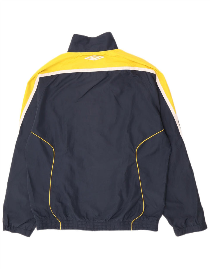 Umbro Herren-Trainingsanzug-Top-Jacke XL, Marineblau, Farbblock-Polyester