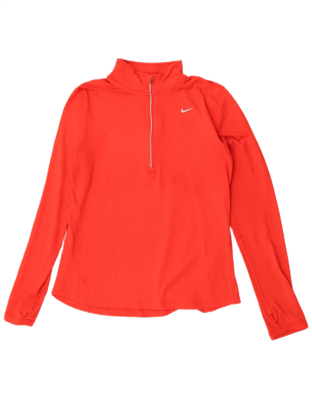 Nike Ženska trenirka s patentnim izrezom UK 14 srednje crvene boje od poliestera