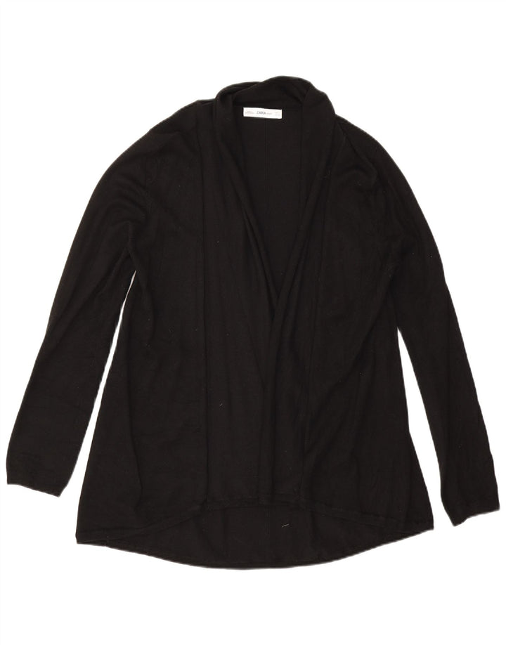 Zara Womens Open Cardigan Sweater UK 16 Large Black