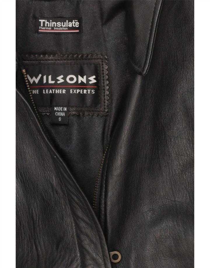 Jachetă de piele Wilsons pentru femei UK 10 Small Black Classic