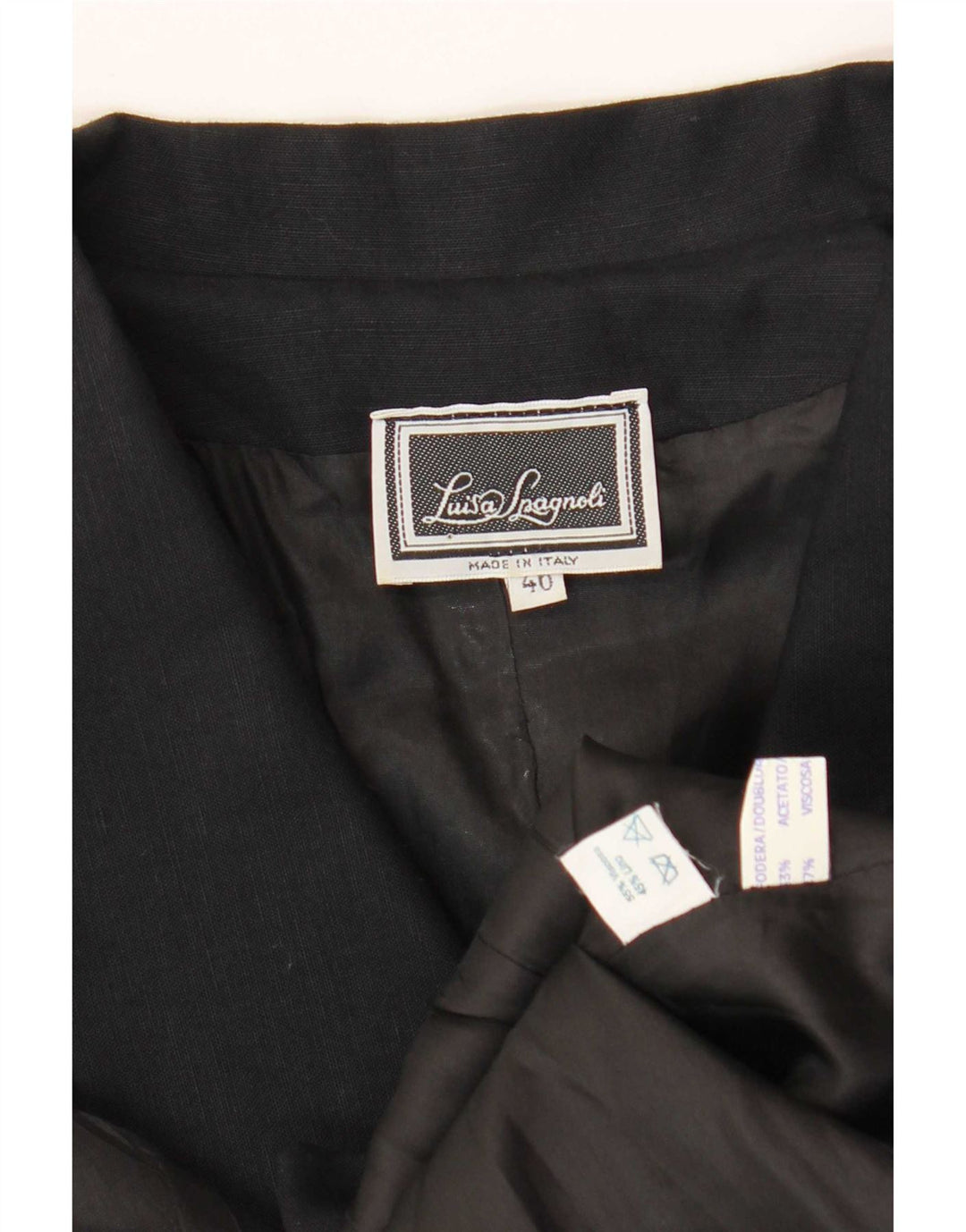 Luisa Spagnoli Chaqueta tipo blazer de manga corta con 5 botones para mujer IT 40 Small Black