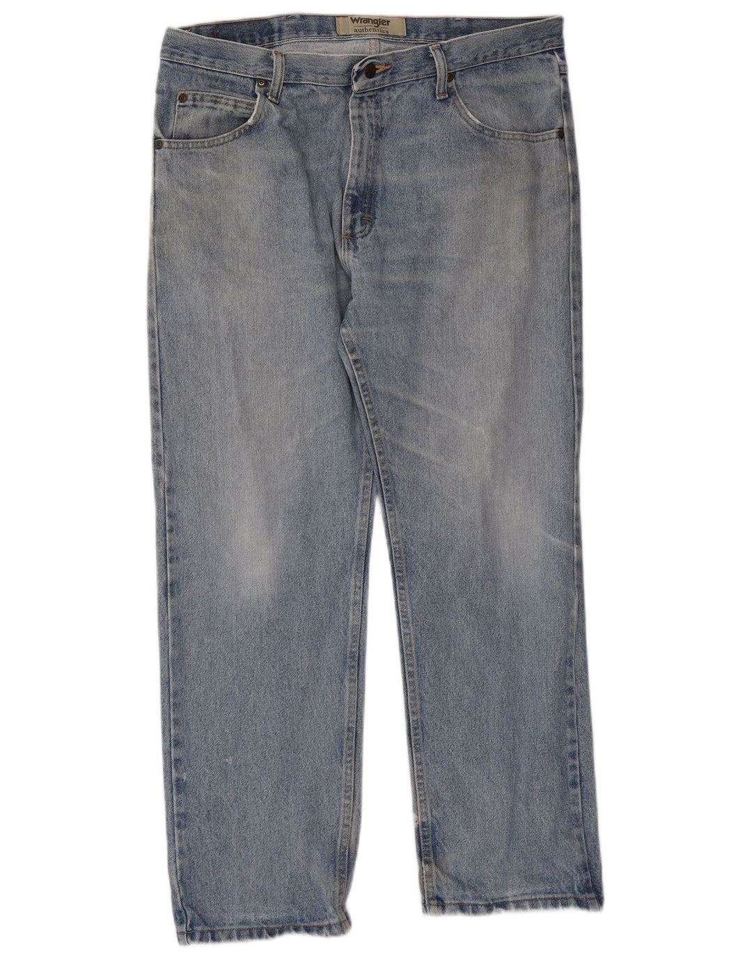 Wrangler Mens Straight Jeans W36 L29 Blue Cotton
