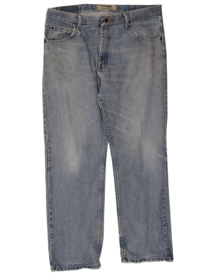 Wrangler Mens Straight Jeans W36 L29 Blue Cotton