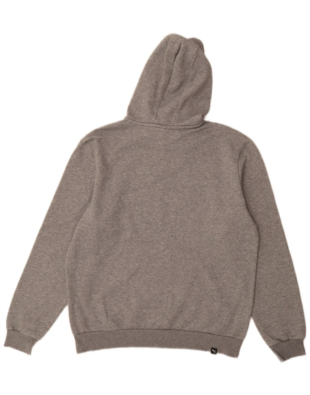 PUMA Mens Graphic Hoodie Jumper Medium Grey Cotton
