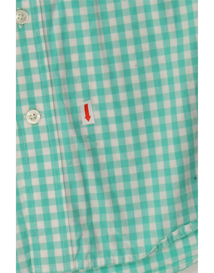 VINEYARD VINES Camicia slim fit da uomo in cotone a quadretti turchese medio