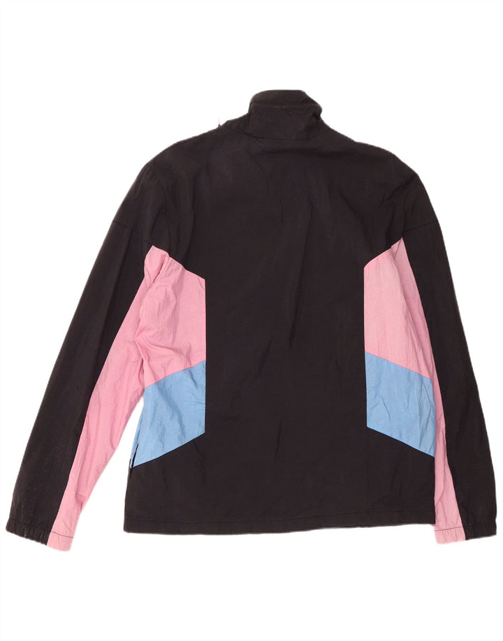 ELLESSE Womens Tracksuit Top Jacket UK 16 Large Black Colourblock