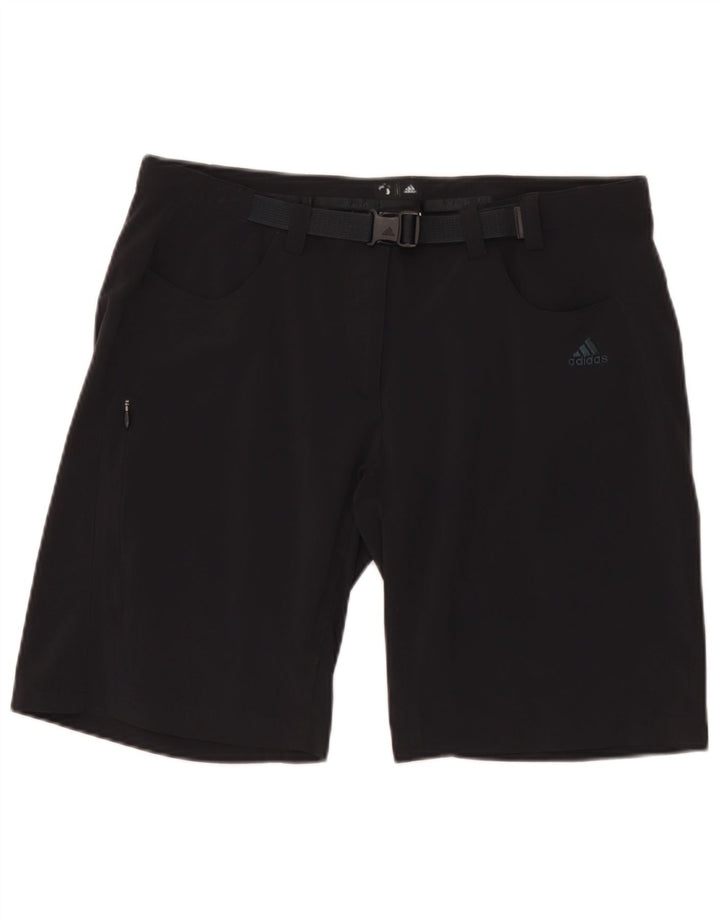 Adidas Womens Cargo Shorts UK 16 Large W34  Black Nylon