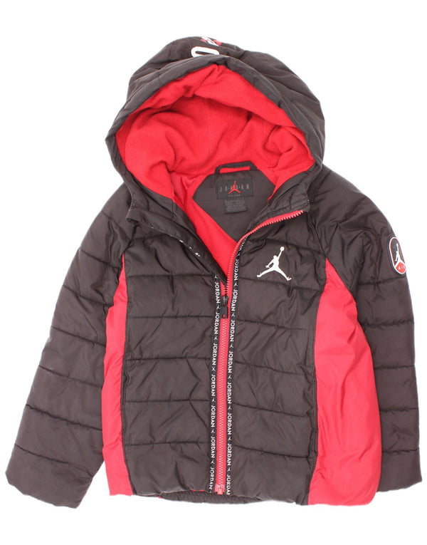 Jordan Boys Graphic Hooded Jacket 6-7 Years Large Black Colourblock