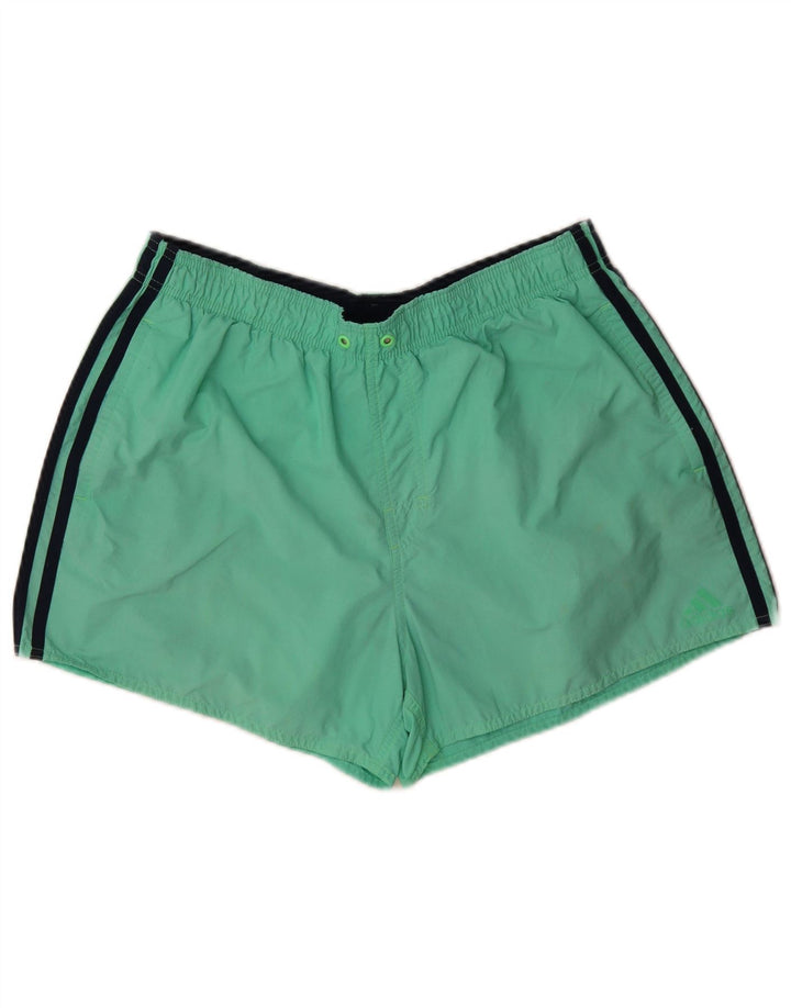 Pantaloncini da bagno Adidas da uomo grandi verdi in poliammide