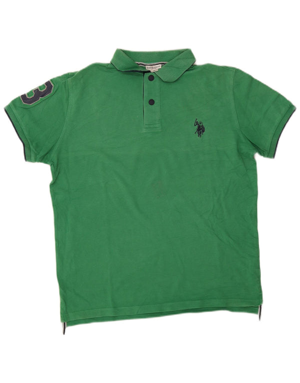 U.S. Polo Assn. Herre grafisk skjorte medium grøn bomuld
