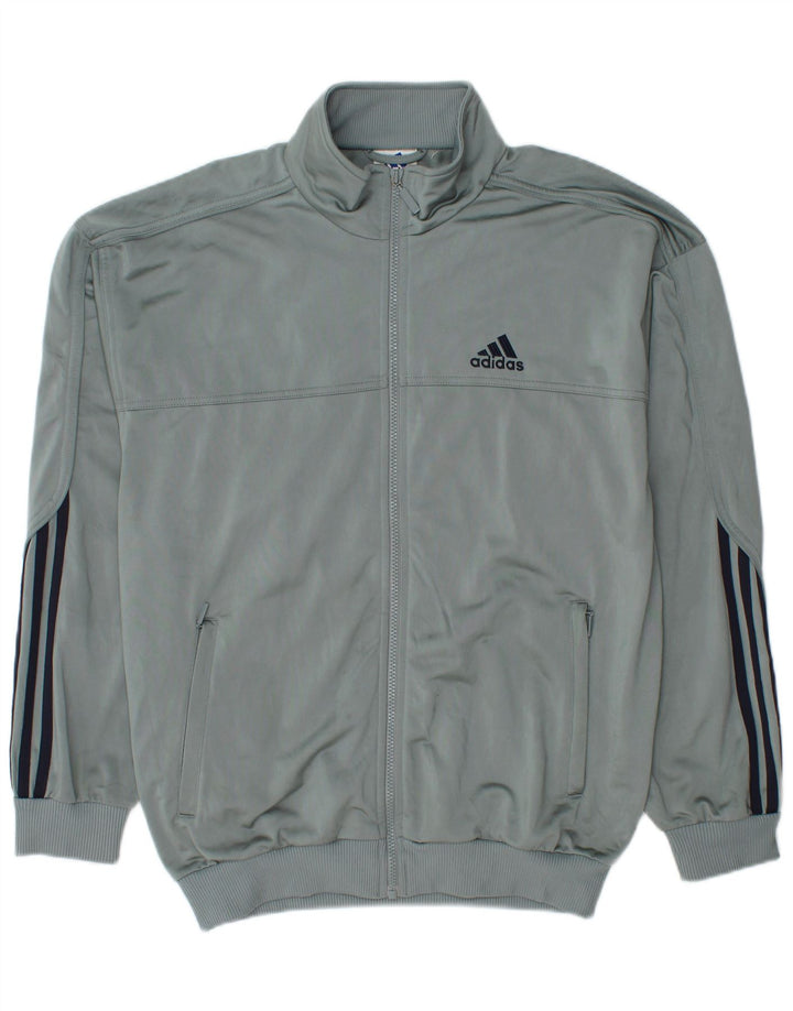 ADIDAS Mens Tracksuit Top Jacket UK 38/40 Medium Blue Polyester