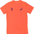 ASICS Mens T-Shirt Top XS Orange Polyester Vintage Asics and Second-Hand Asics from Messina Hembry 
