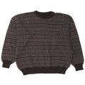 Vintage herre rund hals sweater stor sort geometrisk