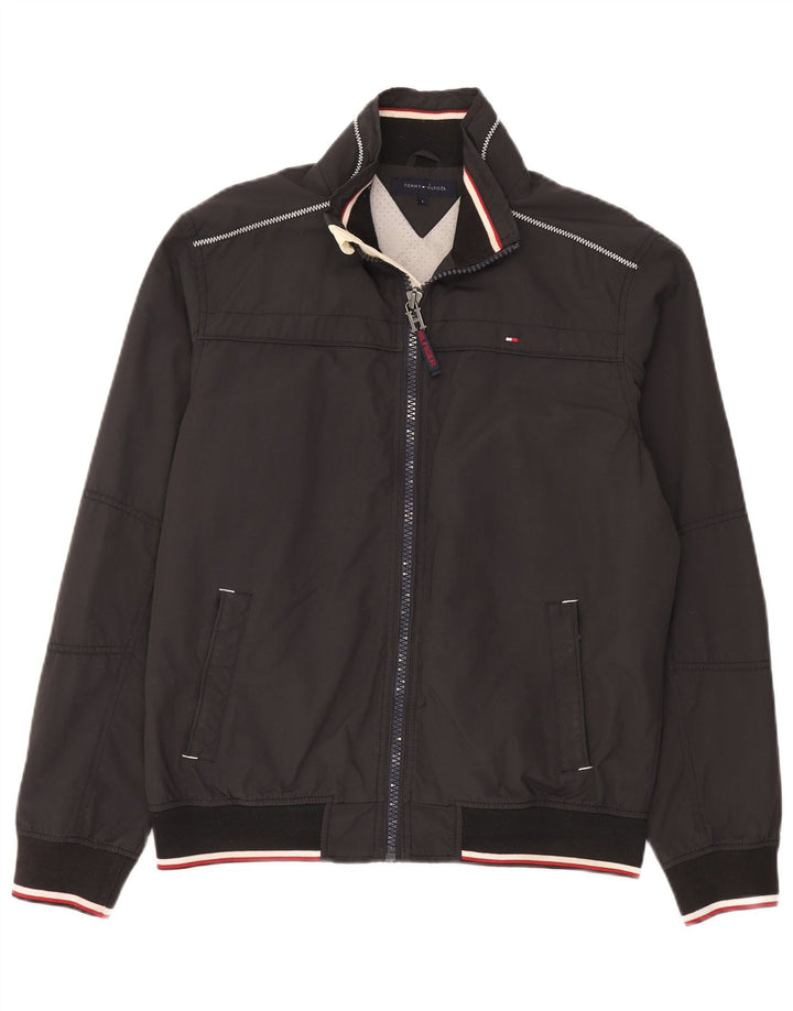 Tommy Hilfiger Mens Bomber Jacket UK 40 Large Grey Nylon