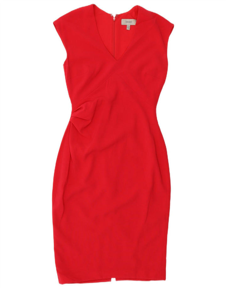 Coast Womens Bodycon Dress UK 8 Small Pink Triacetate
