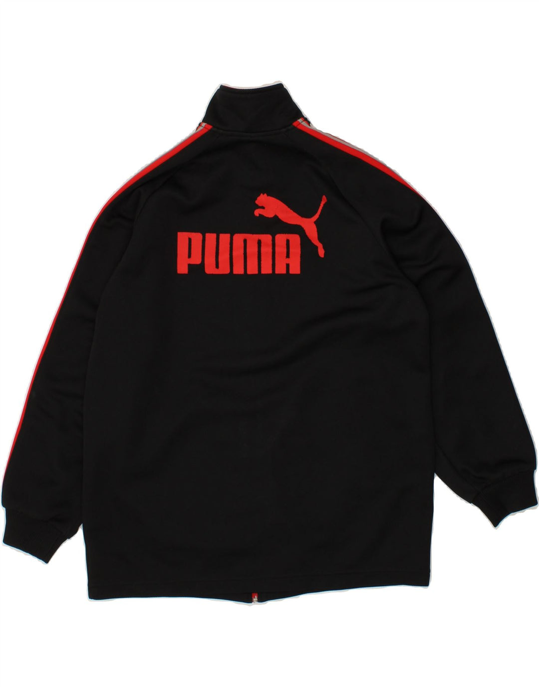 PUMA Boys Graphic Tracksuit Top Jacket 15-16 Years Black Vintage Puma and Second-Hand Puma from Messina Hembry 