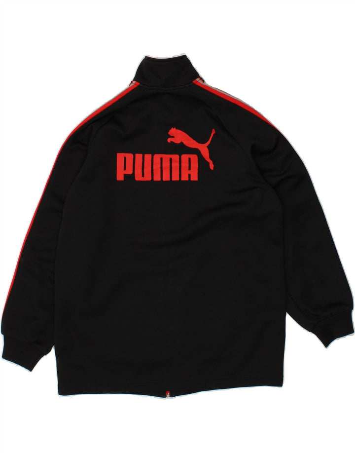 PUMA Boys Graphic Tracksuit Top Jacket 15-16 Years Black Vintage Puma and Second-Hand Puma from Messina Hembry 