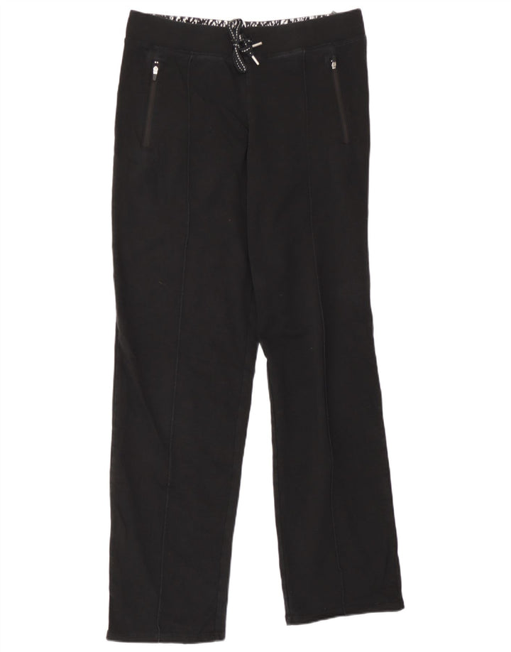Marks & Spencer Womens Tracksuit Trousers UK 10 Small Black Cotton