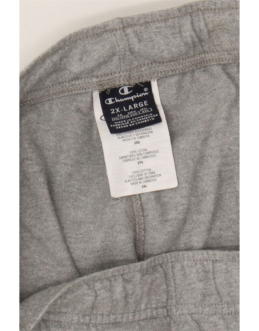 Champion Mens Tracksuit Trousers 2XL Grey Flecked Cotton