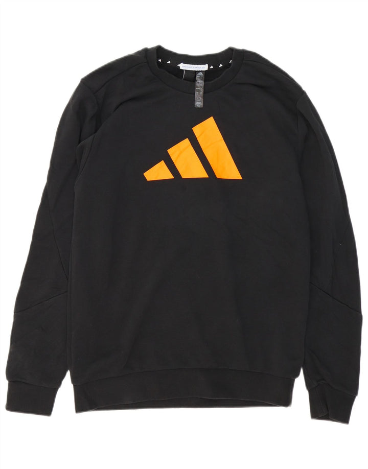 Adidas Mens Graphic Sweatshirt Jumper Small Black Cotton