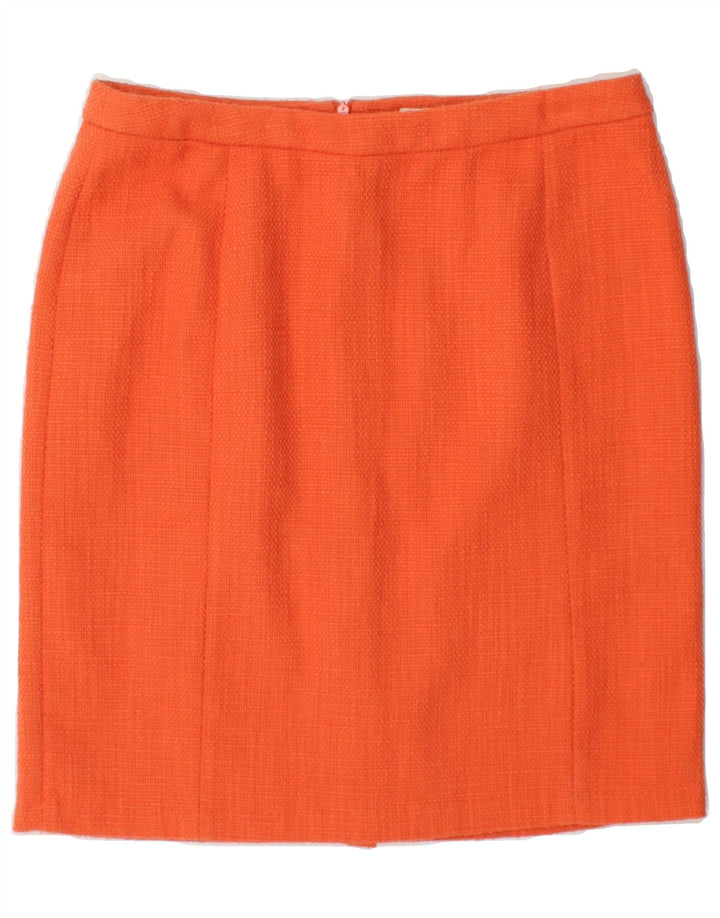 SEASALT CORNWALL Womens Pencil Skirt US 12 Large W32 Orange Cotton Vintage Seasalt Cornwall and Second-Hand Seasalt Cornwall from Messina Hembry 