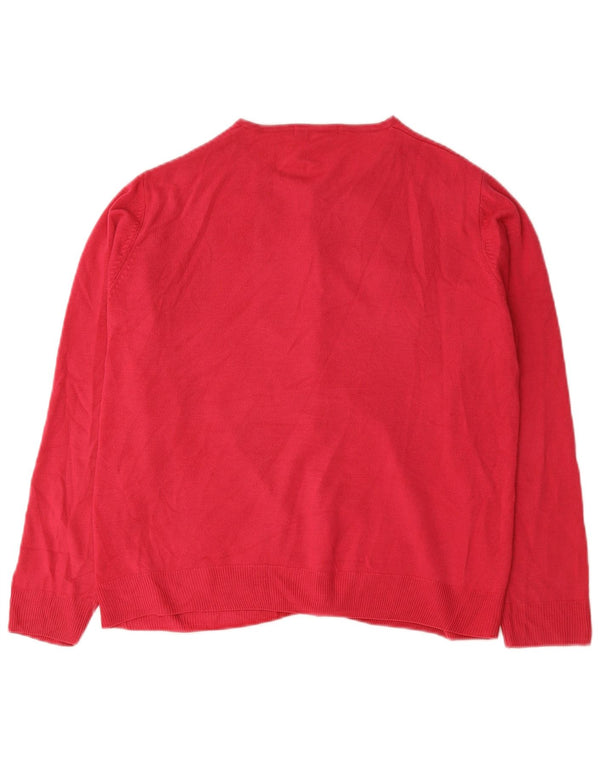 Marks & Spencer ženski kardigan pulover UK 18 XL ružičasti akril