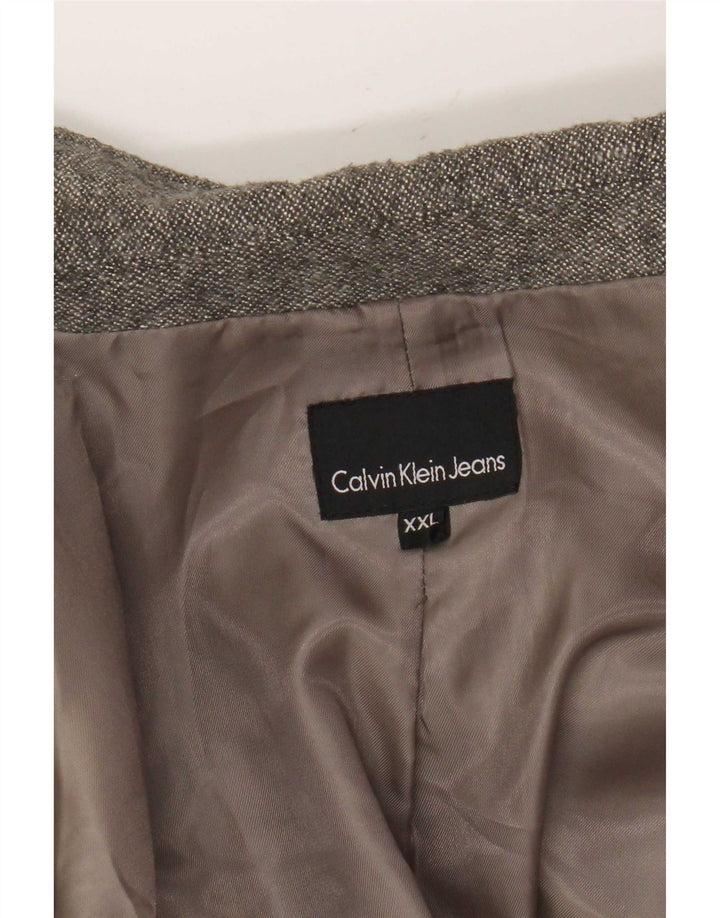 Jachetă Blazer pentru femei Calvin Klein Jeans 1 Button UK 20 2XL Gri