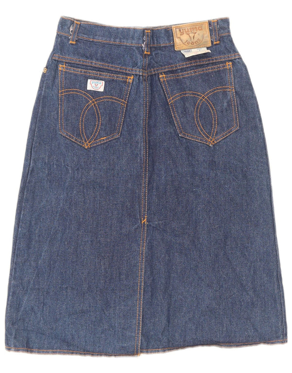 Yuma Womens High Waist Midi Denim Skirt Medium W30 L25 Blue
