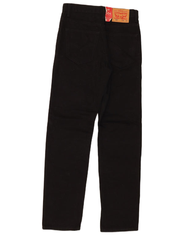 Levi's Masculino 504 Regular Straight Jeans W30 L32 Algodão Preto