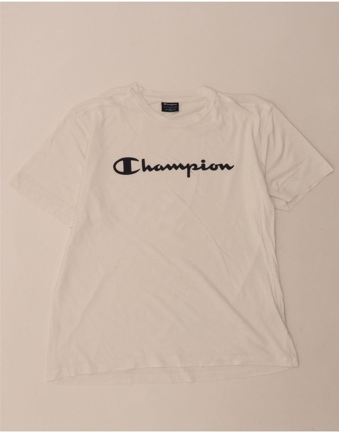 CHAMPION Mens Graphic T-Shirt Top Large White Cotton Vintage Champion and Second-Hand Champion from Messina Hembry 