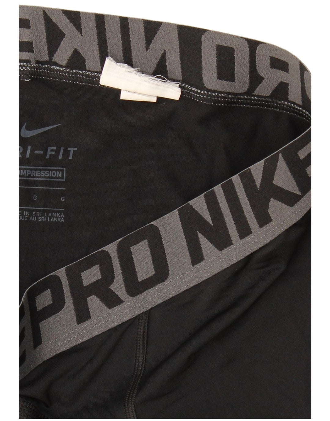 NIKE Womens Dri Fit Graphic Leggings UK 14 Large  Black