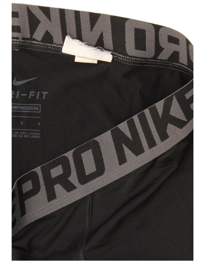 NIKE Womens Dri Fit Graphic Leggings UK 14 Large  Black