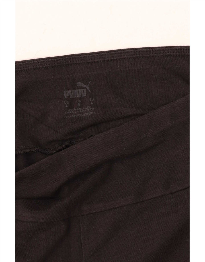 Puma Womens Graphic Sport Shorts UK 14 Large Black