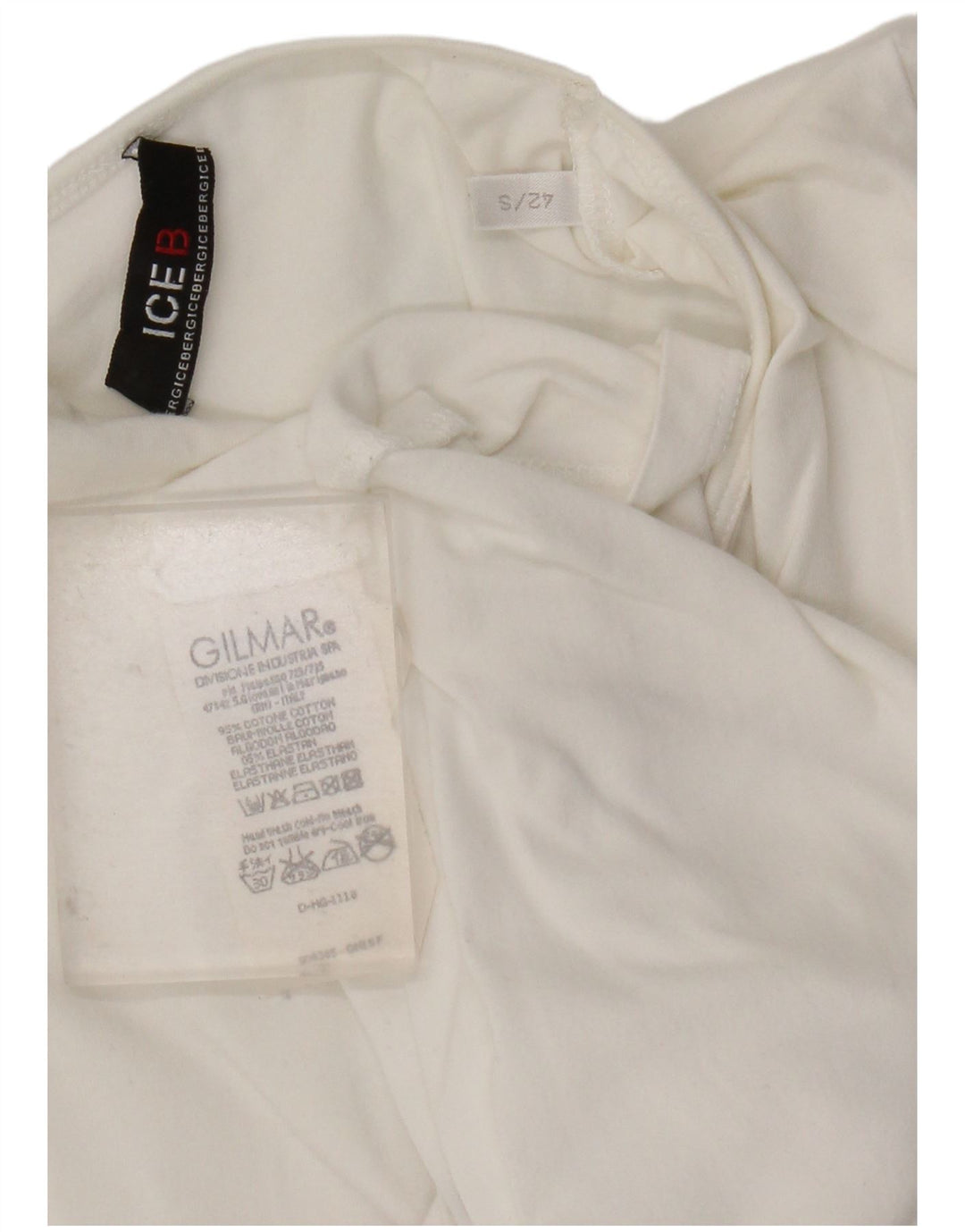 Iceberg Womens Graphic Top Long Sleeve IT 42 Medium White Floral Cotton