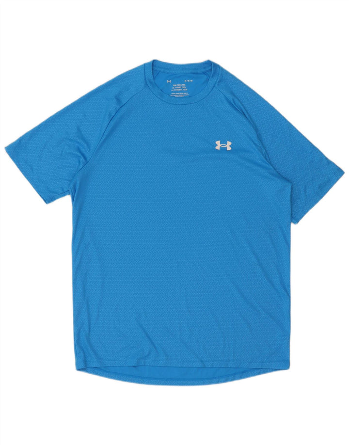 Under Armour Mens T-Shirt Top Medium Blue Geometric