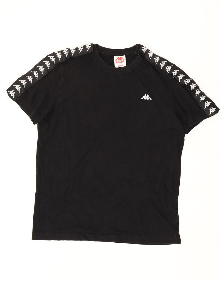Męski T-shirt z grafiką Kappa, średni czarny
