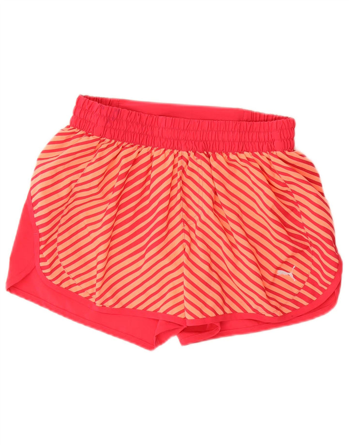 Puma Damen Sportshorts UK 12 Mittelrosa gestreift Polyester