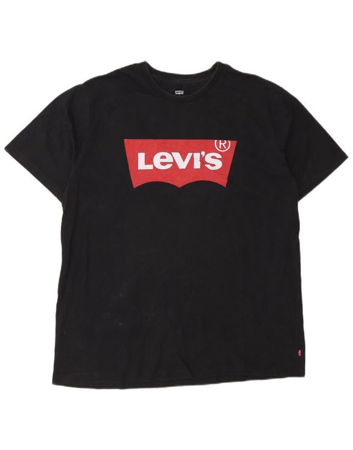 Levi's Mens Graphic T-Shirt Top XL Black Cotton